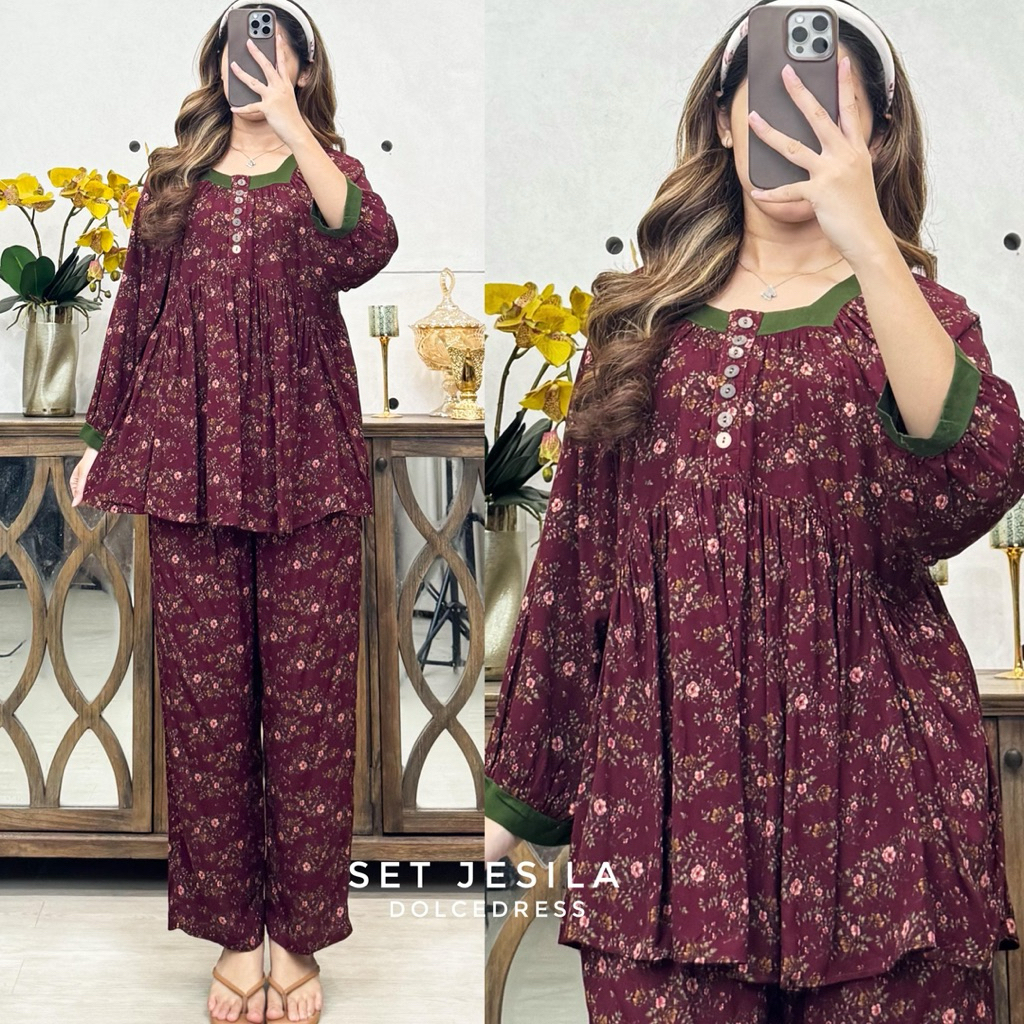 Daster Arab Dolce SETELAN JESILA Baju Setelan Rayon