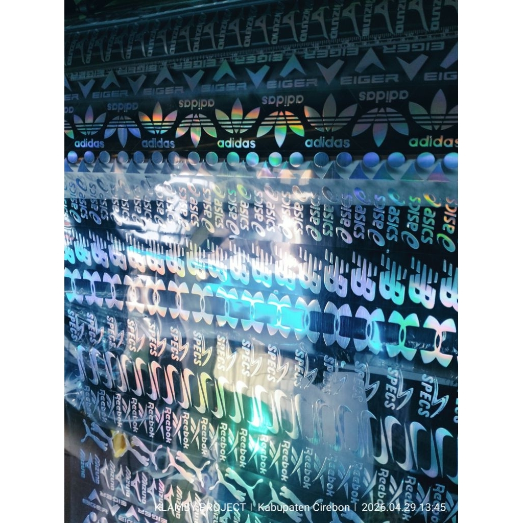 SABLON HOLOGRAM LOGO HARGA METERAN 100% CUTTING POLYFLEX HOLOGRAM TIMBUL