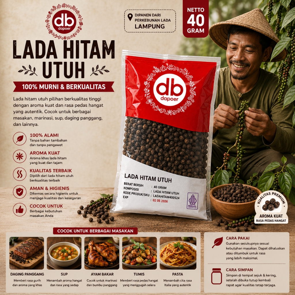 Lada Hitam Bubuk Original Lada Hitam Biji