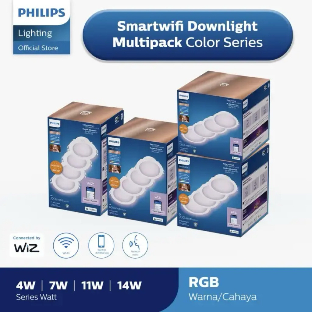lampu downlight 3 gratis 1 philips