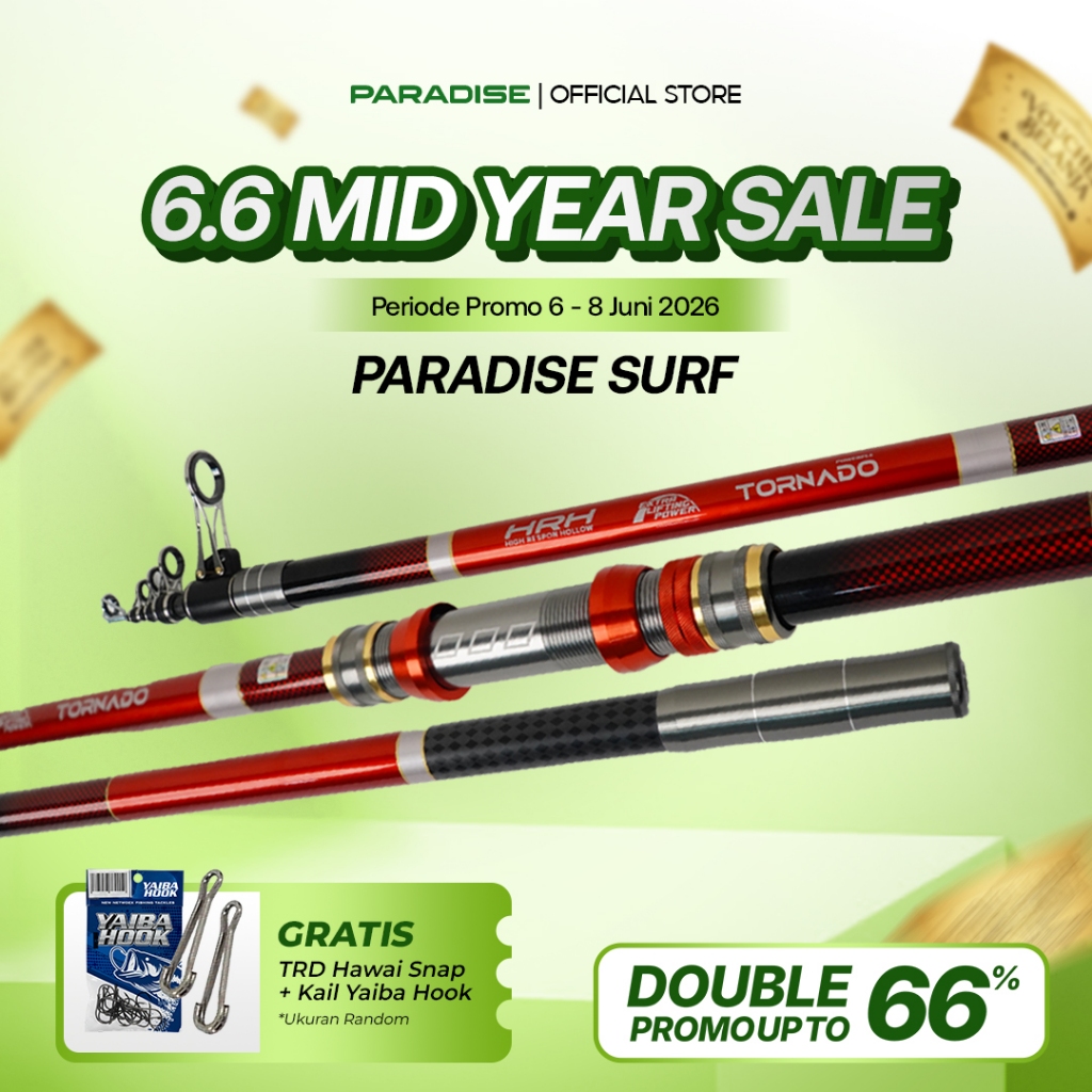 Paradise - Surf Joran Pasiran 360CM 390CM 420CM 450CM Joran Pancing Carbon Antena Telescopic Kaku Ku