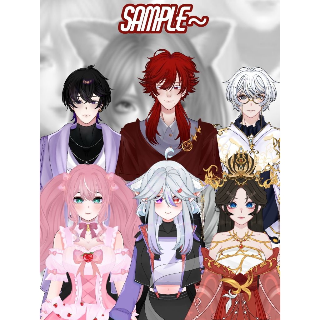Jasa pembuatan karakter Vtuber/ L2D Commission live2d