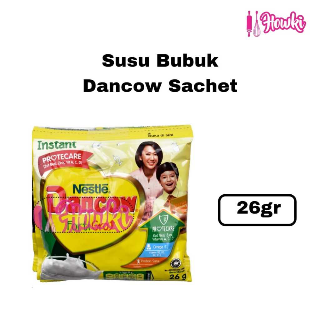 Dancow susu bubuk full cream putih sachet 26 gram | susu bubuk dancow | dancow susu bubuk putih