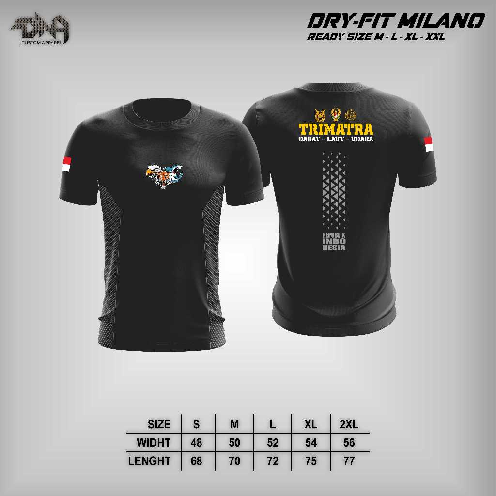 Kaos Jersey DNA_Apparel Drifit Milano TRIMATRA - Kaos Drifit TRIMATRA - Jersey Olahraga