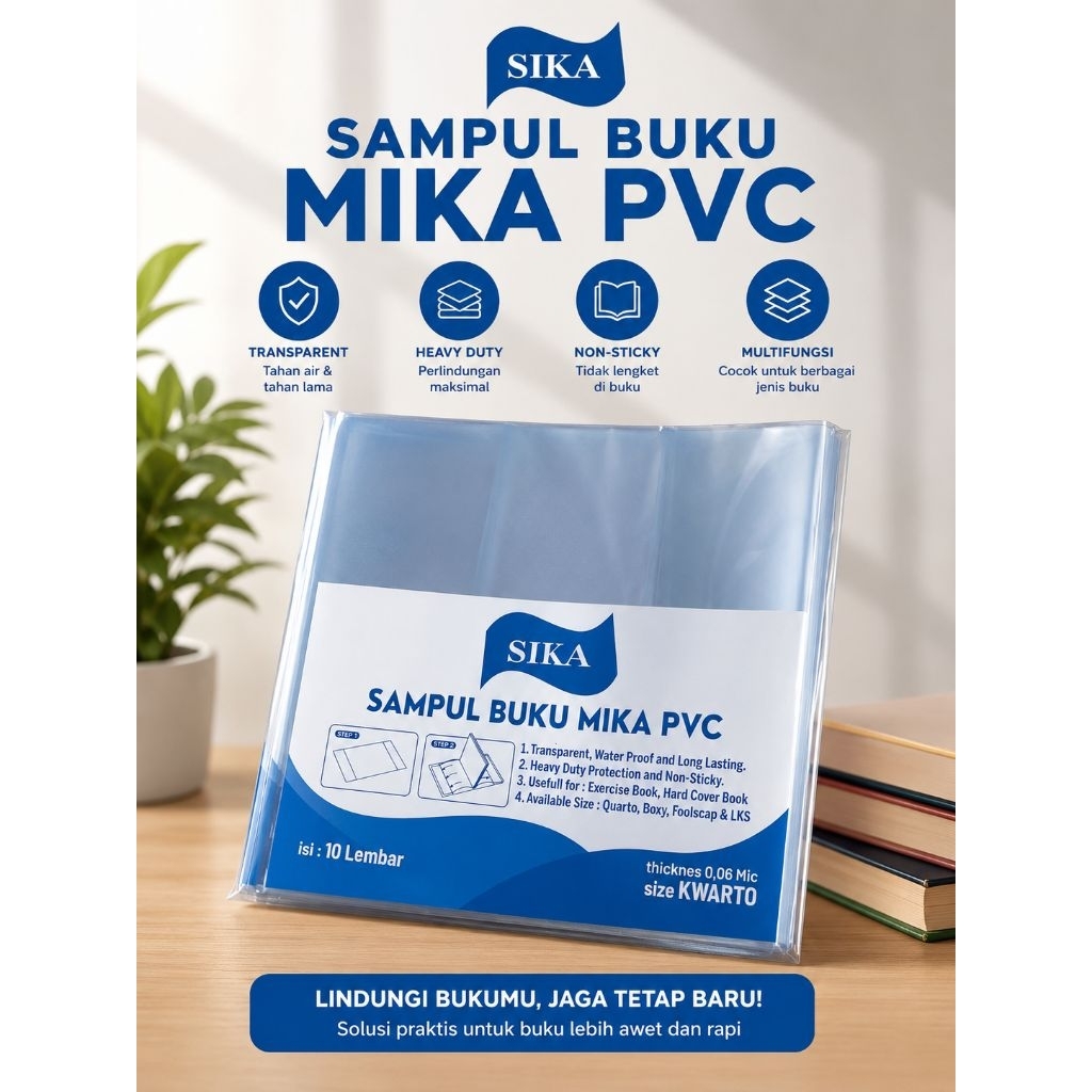 Sampul Plastik Mika Tebal Kwarto (isi 10 lembar)