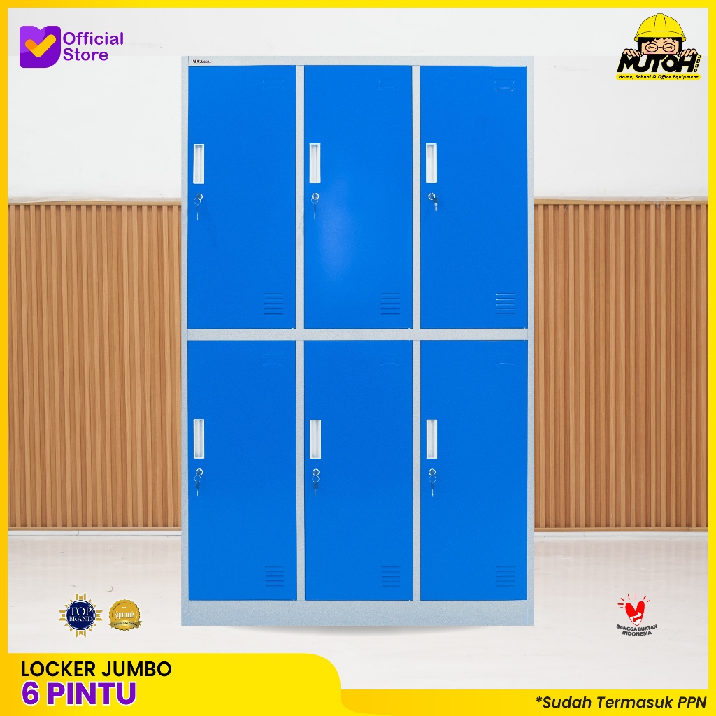 Locker besi 6 pintu besar lemari loker helm loker besi 6 pintu MUTOH2000