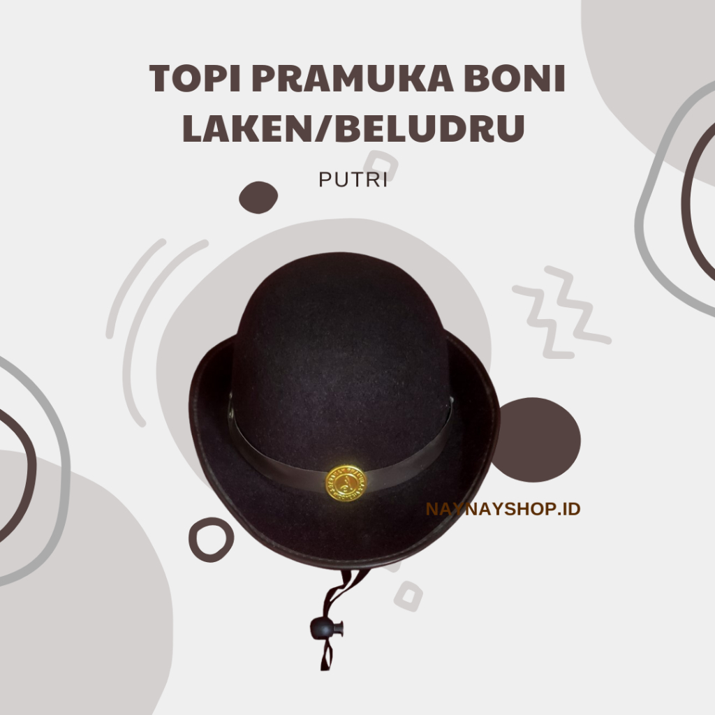 Topi Boni Pramuka Laken/Beludru, Topi Pramuka Putri