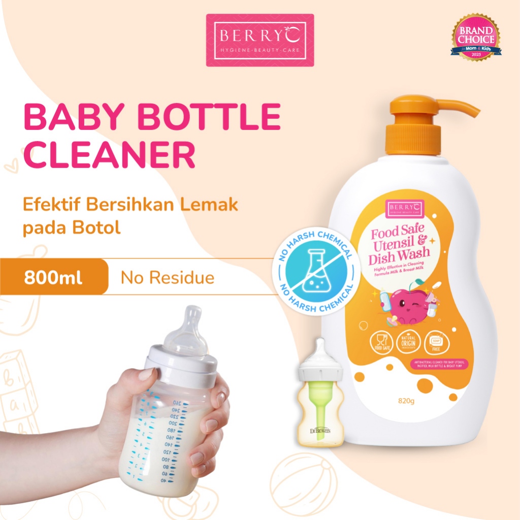 BerryC Food Safe Utensil & Dish Wash 800G - Sabun Cuci Botol Susu Bayi Baby Bottle Soap Cleanser