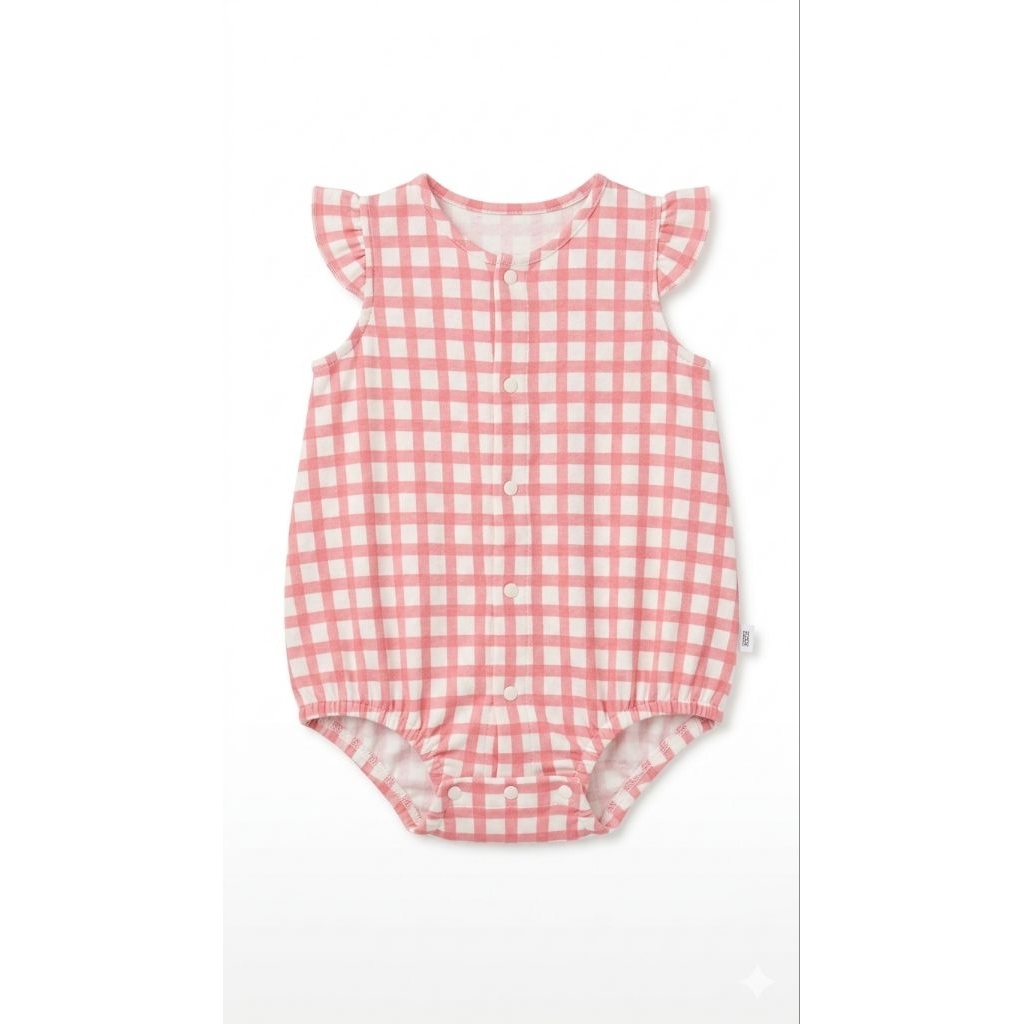 (PL) Uniqlo Jumper Ruffle Bayi Perempuan Gingham