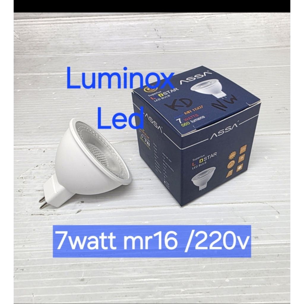 lampu halogen led assa 3000k 4000k 7w 7watt / spotlight mr16 gu5.3 led ASSA 7w 220volt