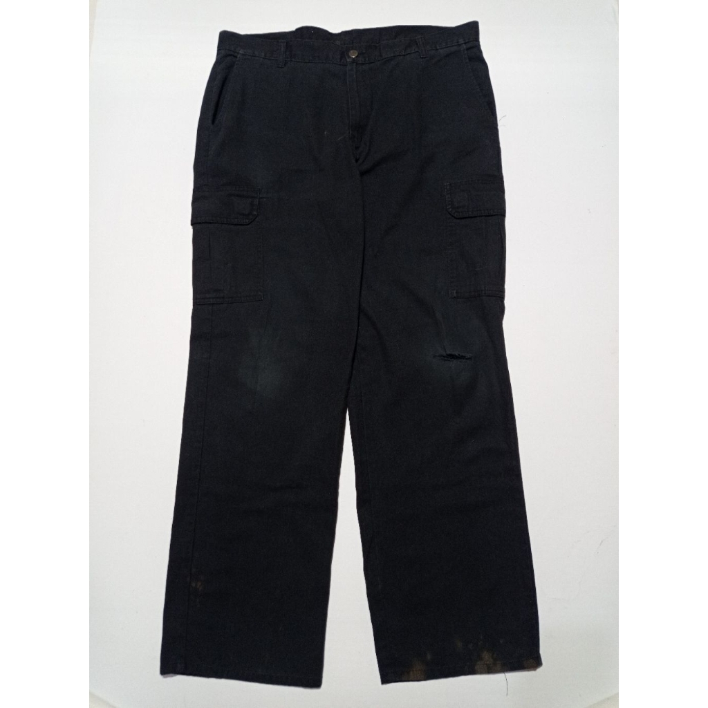 Celana Genuine Dickies Cargo Relaxed Fit Loose Fit Warna Hitam Size 38×32 Second Brand Dickies
