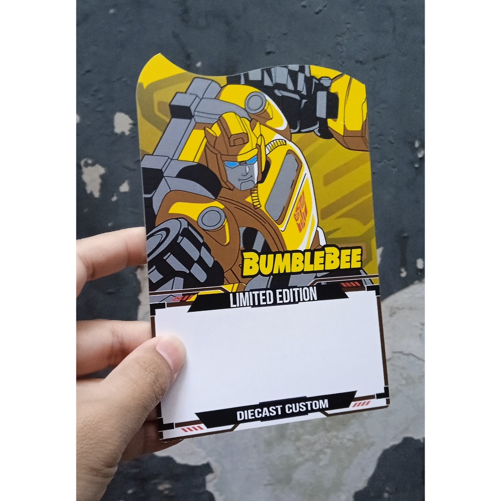 [Custom Card] Blister custom untuk diecast custom Universal tema Transformer bumblebee