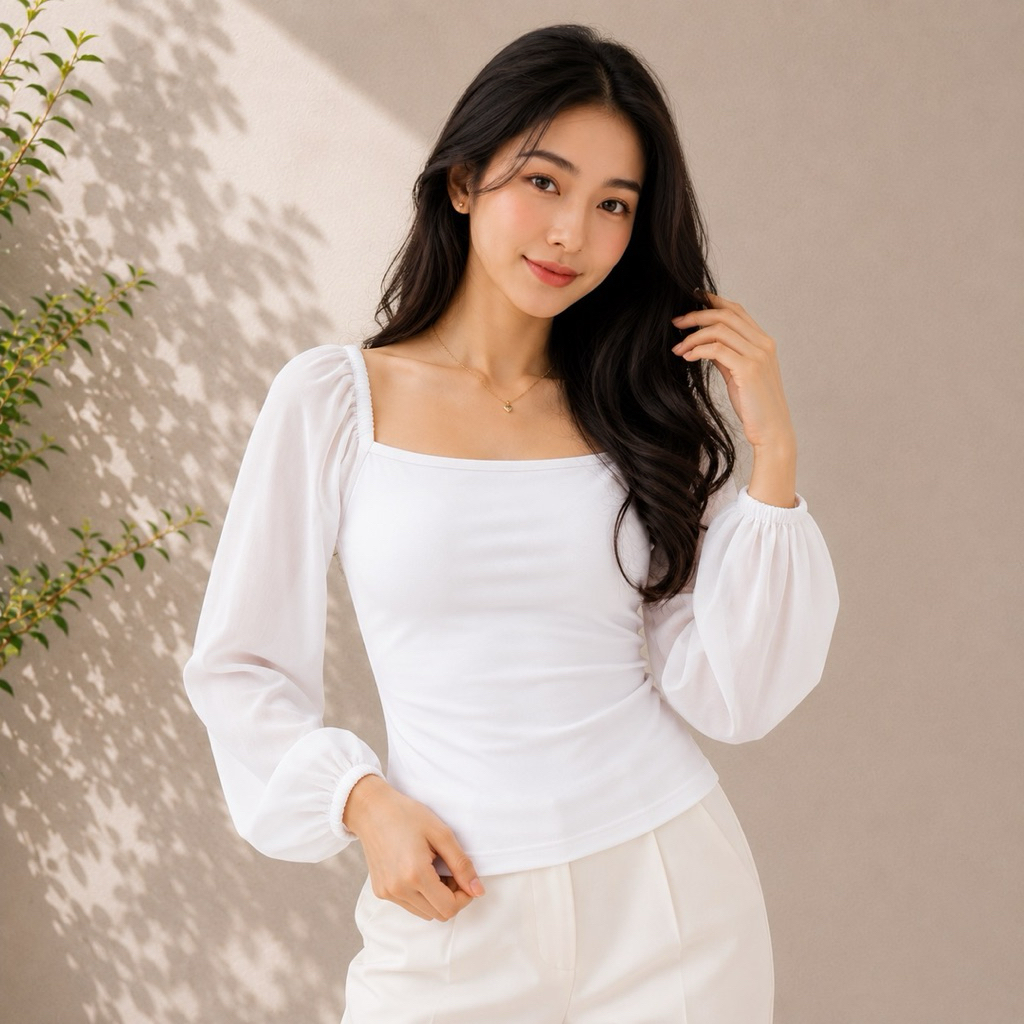Adored - Brianna Atasan Scuba Sabrina Long Sleeve 074
