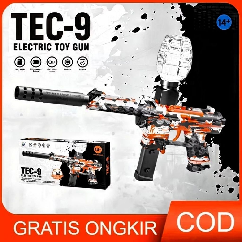 Mainan Anak BTC-3039 TEC-9 ELECTRIC TOY GN Mainan Tembakan Otomatis Bubble Seru Anak