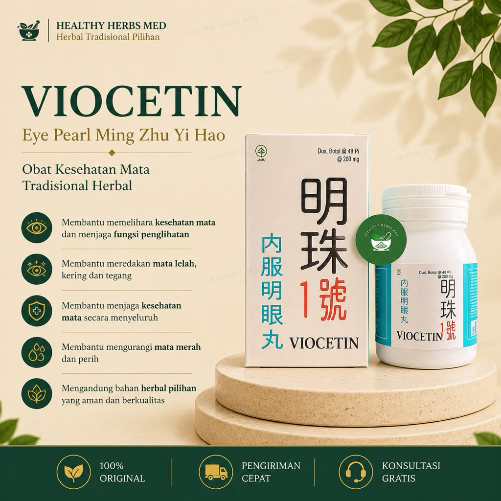 Obat Kesehatan Mata Viocetin Eye Pearl Ming Zhu Yi Hao