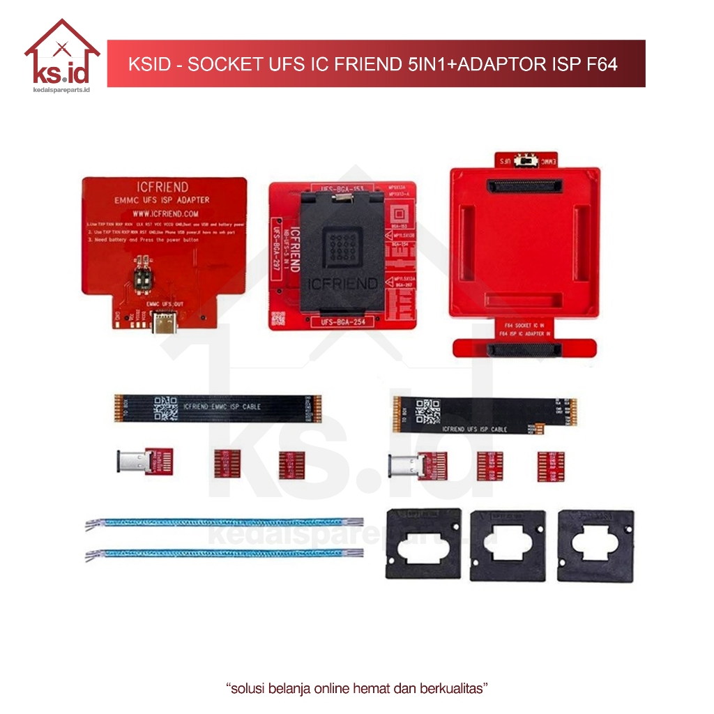 KSID - Socket Ufs Ic Friend 5in1+Adaptor Isp F64