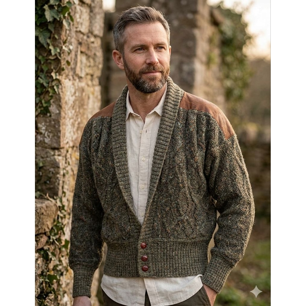 Bogner mohair wool knit cardigan