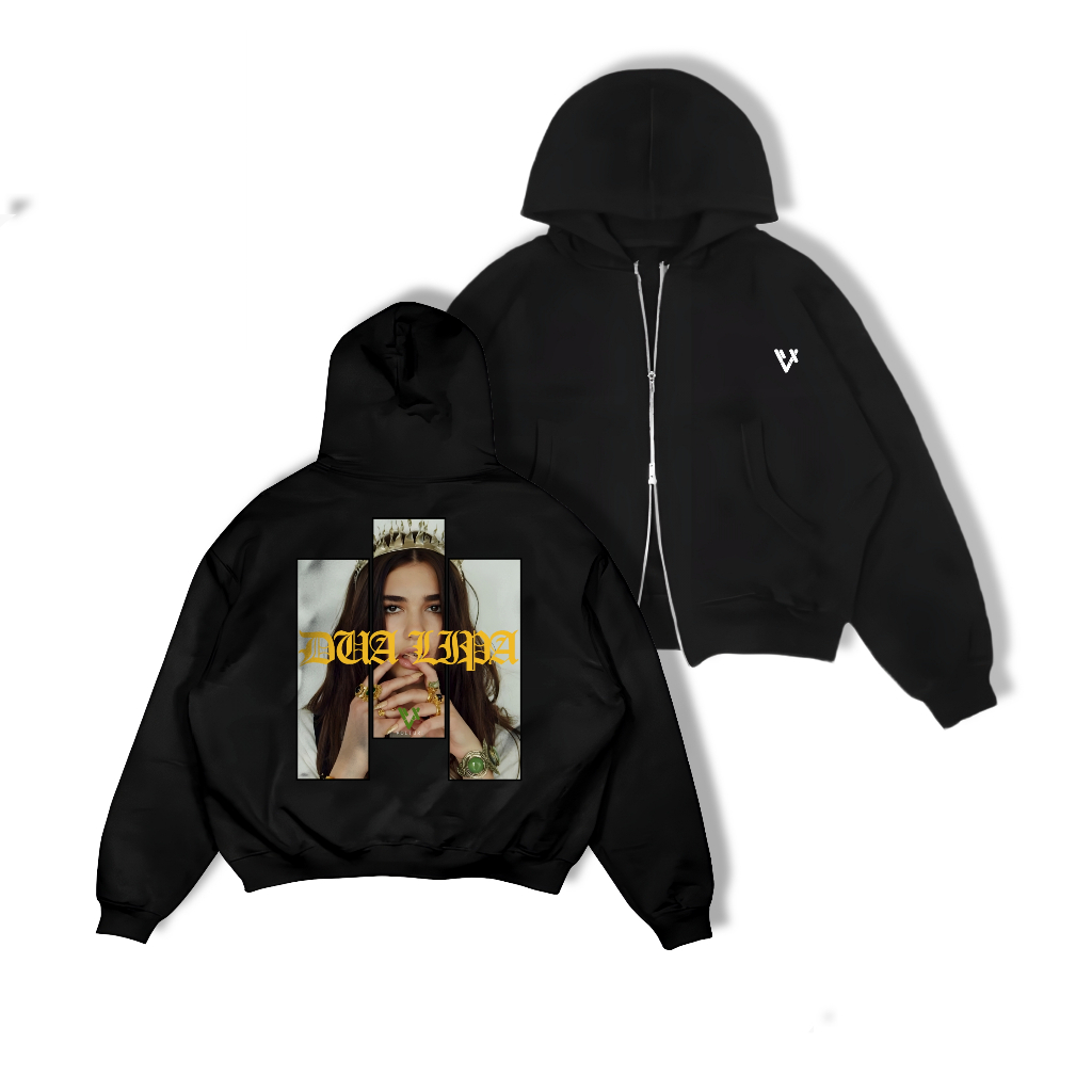 VOLTURI Hoodie Boxy Double Zipper DUA LIPA