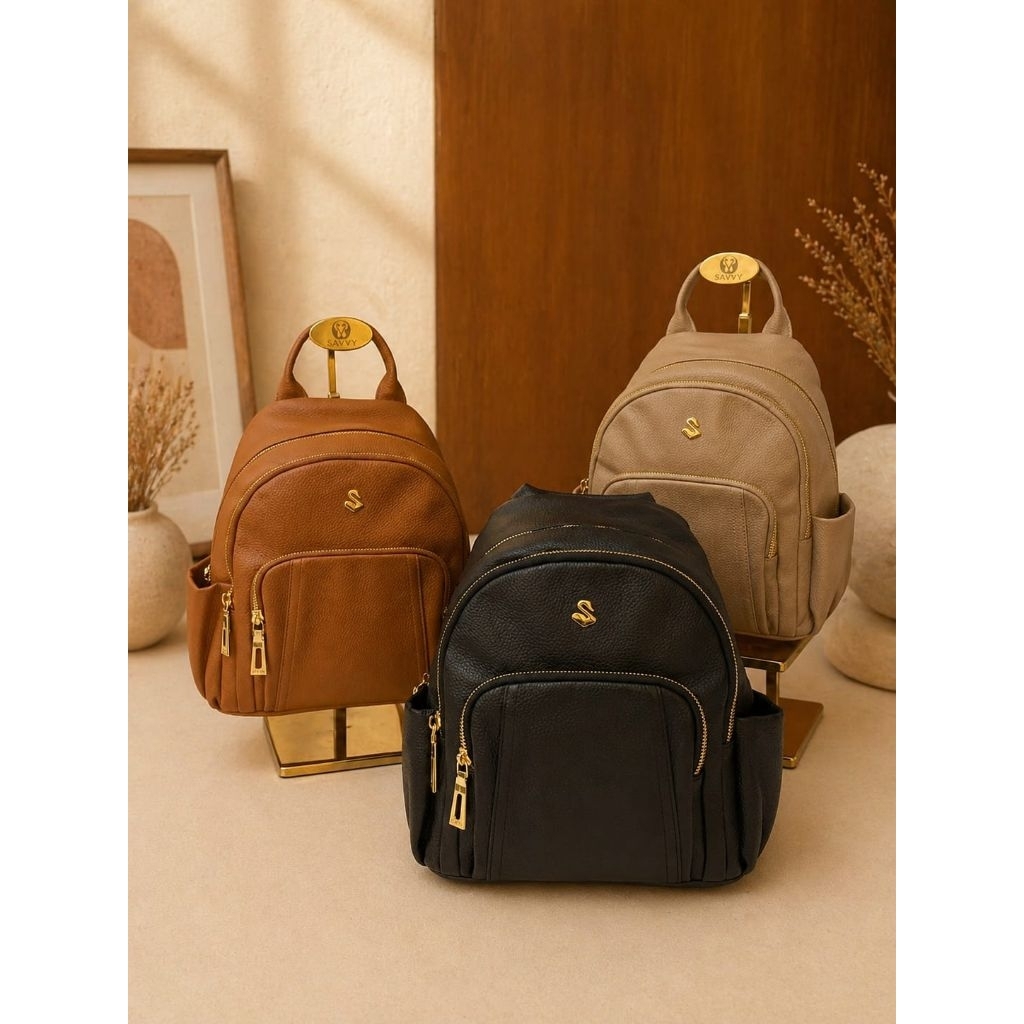 Tas kulit Asli Savvy Leather S 8412 | Tas Ransel Wanita | Tas Kulit Asli | Tas Ransel Kulit Asli Wan