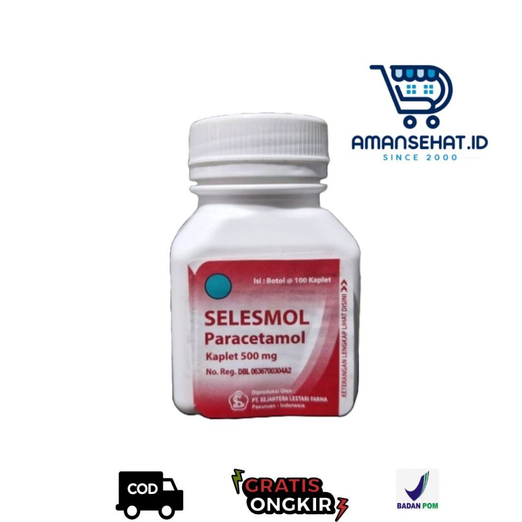 Selesmol 500 Mg Tablet Paracetamol Botol 100 Pcs