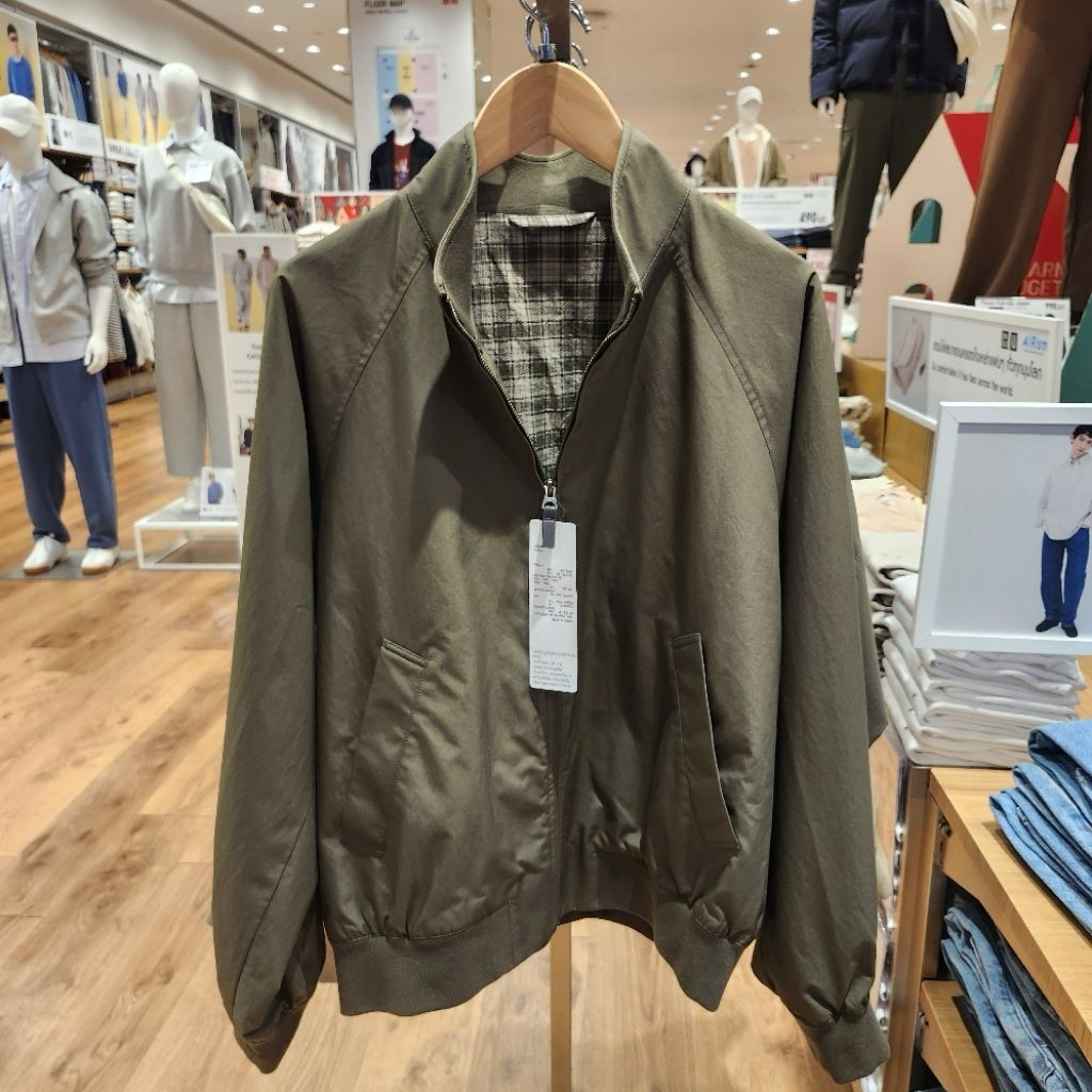 Jacket Uniqlo Harrington Olive new size S