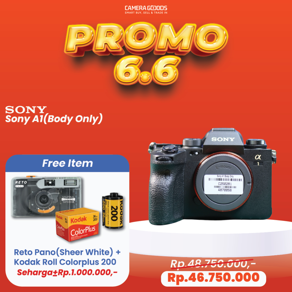 Kamera Alpha A1 Mirrorless Full Frame Camera Body Only Second Bekas Grade A / Sony ILCE1 - C250281