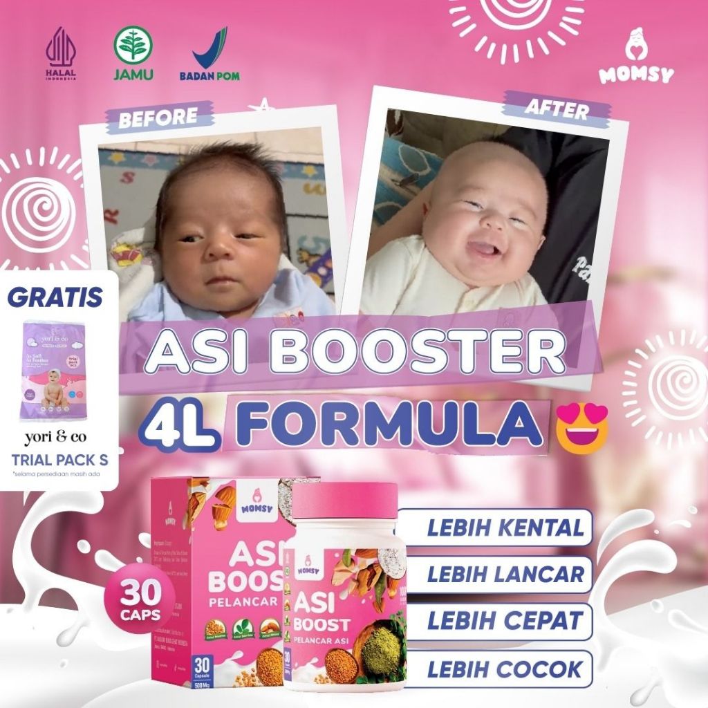MOMSY Asi Booster Pelancar ASI 30 kapsul BPOM & Halal