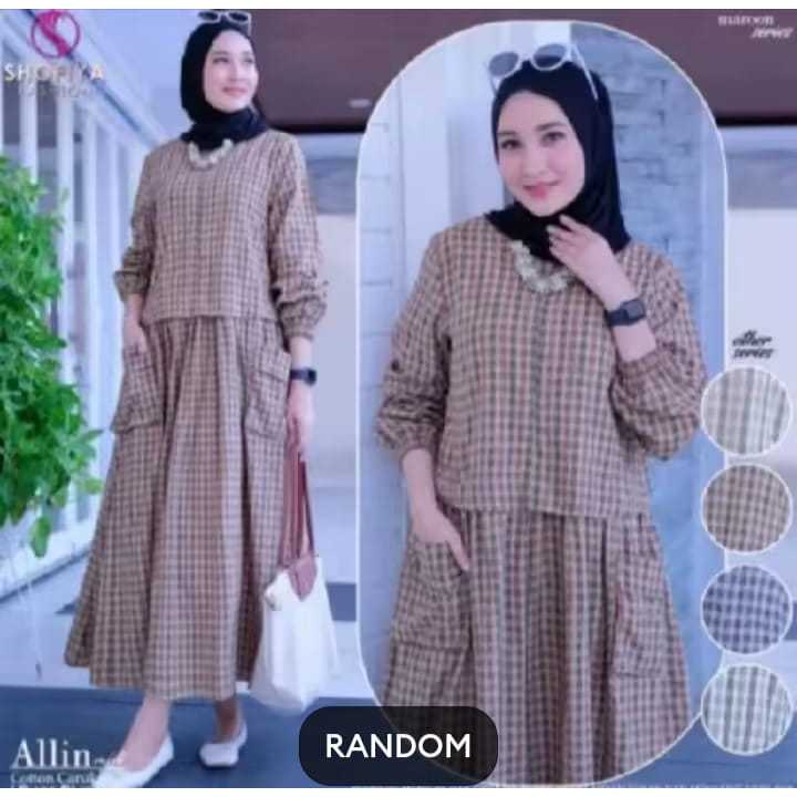 GAMIS MIDI MOTIF KOTAK KECIL TERBARU//GAMIS TERKINI//GAMIS KOTAK TERBARRU