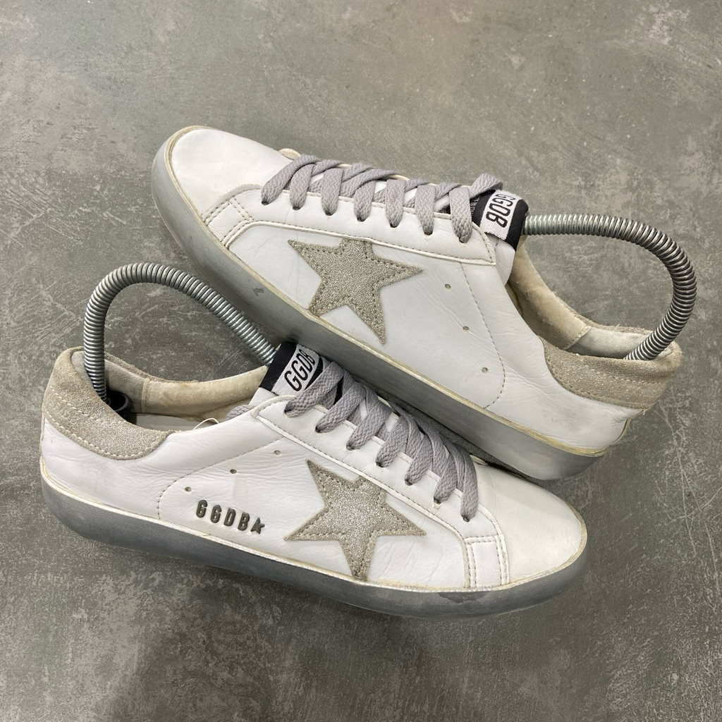 [Size 40] Rare GGDB Golden Goose Super-Star 'Grey Star Silver Heel' Second Kondisi Mulus Nominus. Ha
