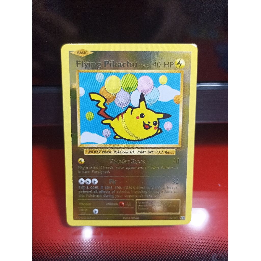 Kartu Pokemon Flying Pikachu vintage reverse foil