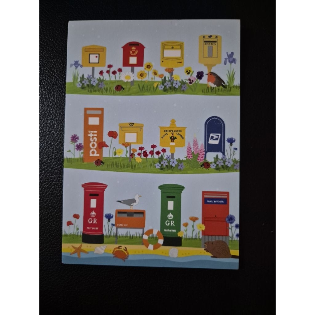 kartu pos kotak pos mailbox postcard