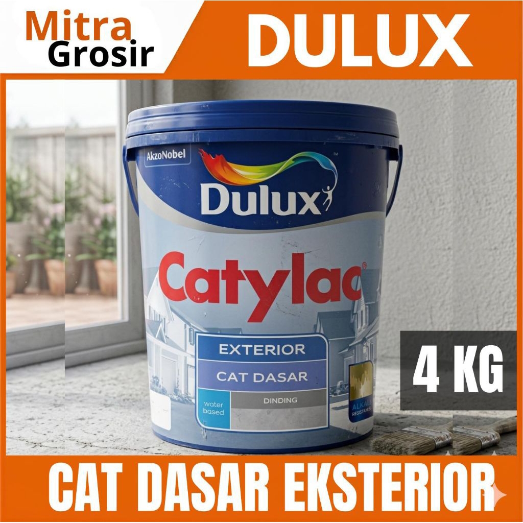 DULUX CAT DASAR | DULUX CATYLAC CAT DASAR EKSTERIOR 4KG | KEMASAN GALON
