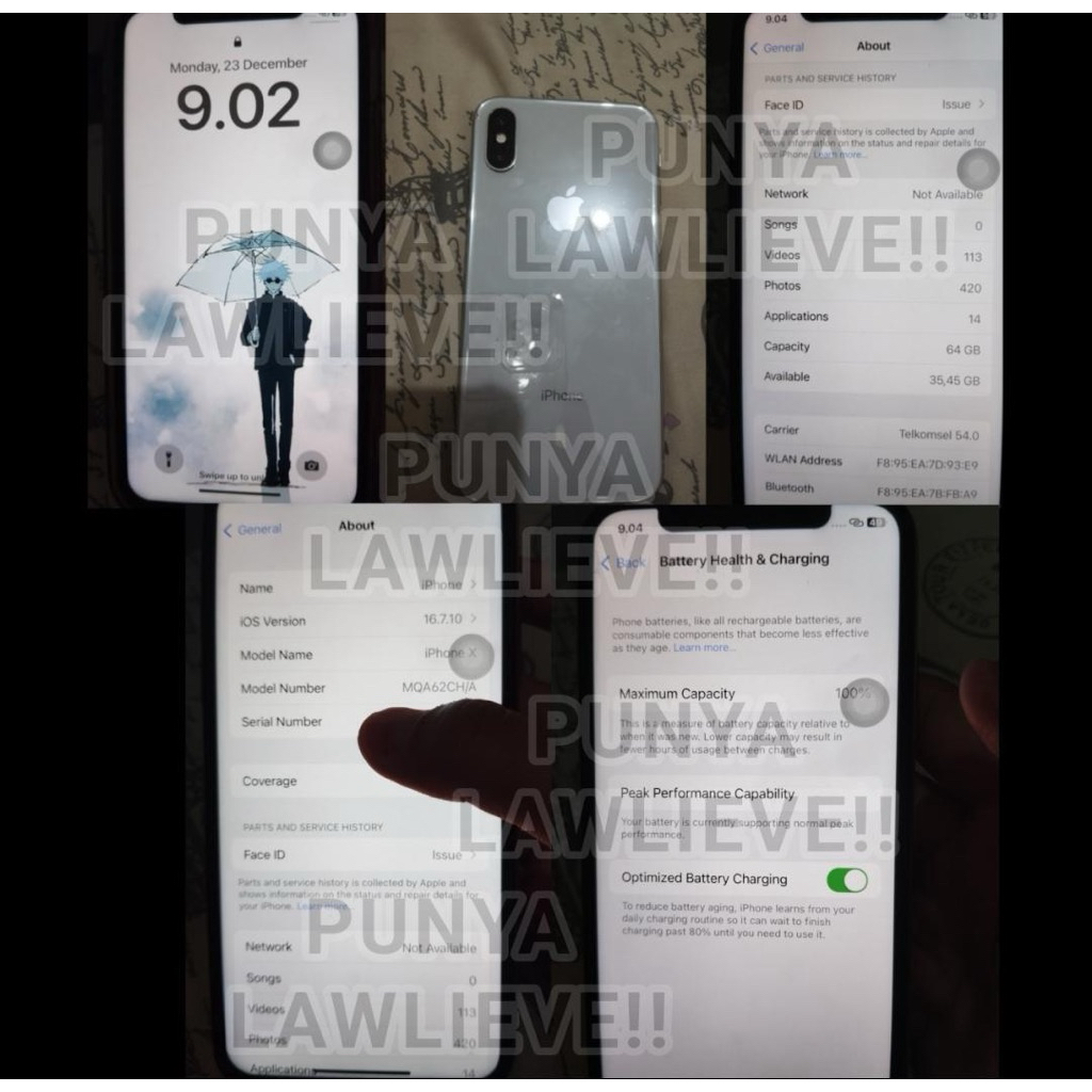 WTS Iphone X 64gb WIFI ONLY
