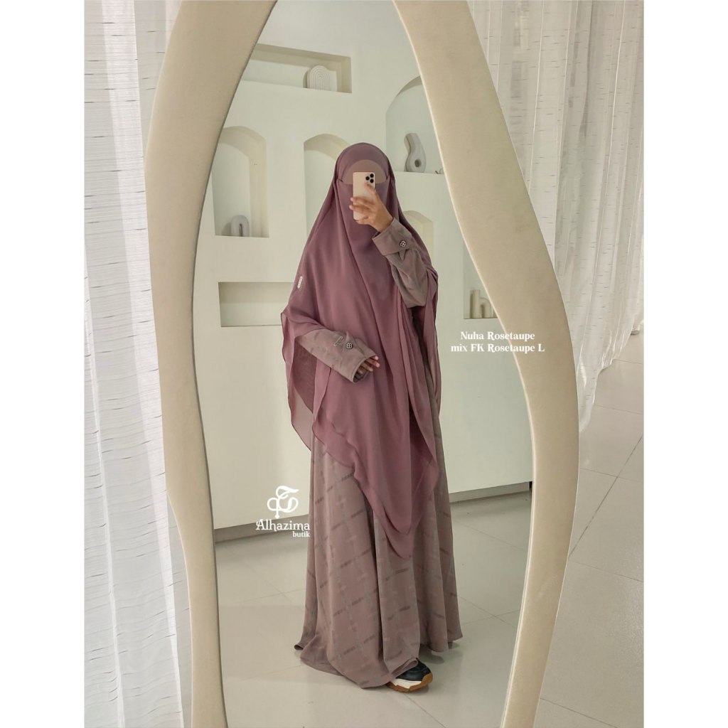 [ Alhazimabutik ] NUHA SERIES | Abaya Only | Abaya Gamis Syari Elegan - gamis muslimah modern