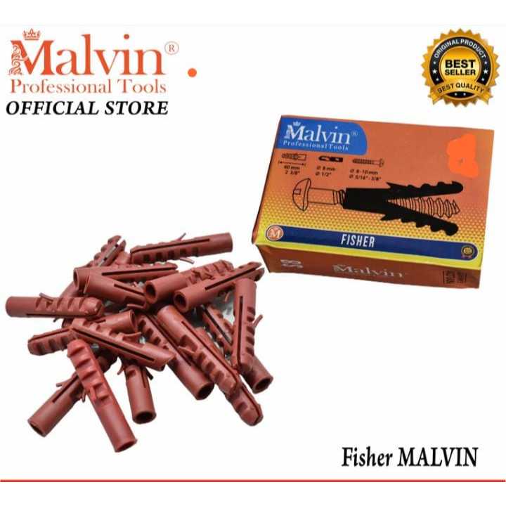 MALVIN FISHER S8MM Nylon Pengencang Baut Skrup Harga Per Kotak / Box
