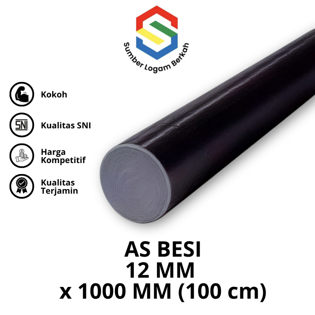 as round bar besi 12 mm ( as bulat )
