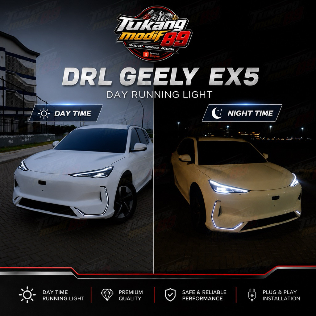 DRL GEELY EX5 / TIGER WHISKER / LAMPU GEELY EX5 (PNP)