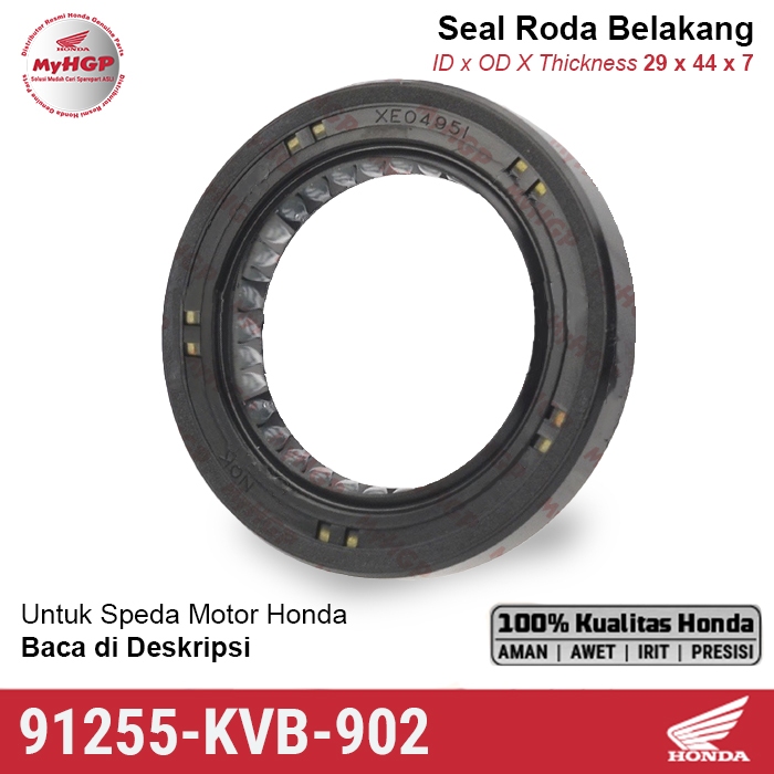 91255KVB902 Seal As Roda Belakang 29X44X7 Oil Seal 29x44x7 91255-KVB-902