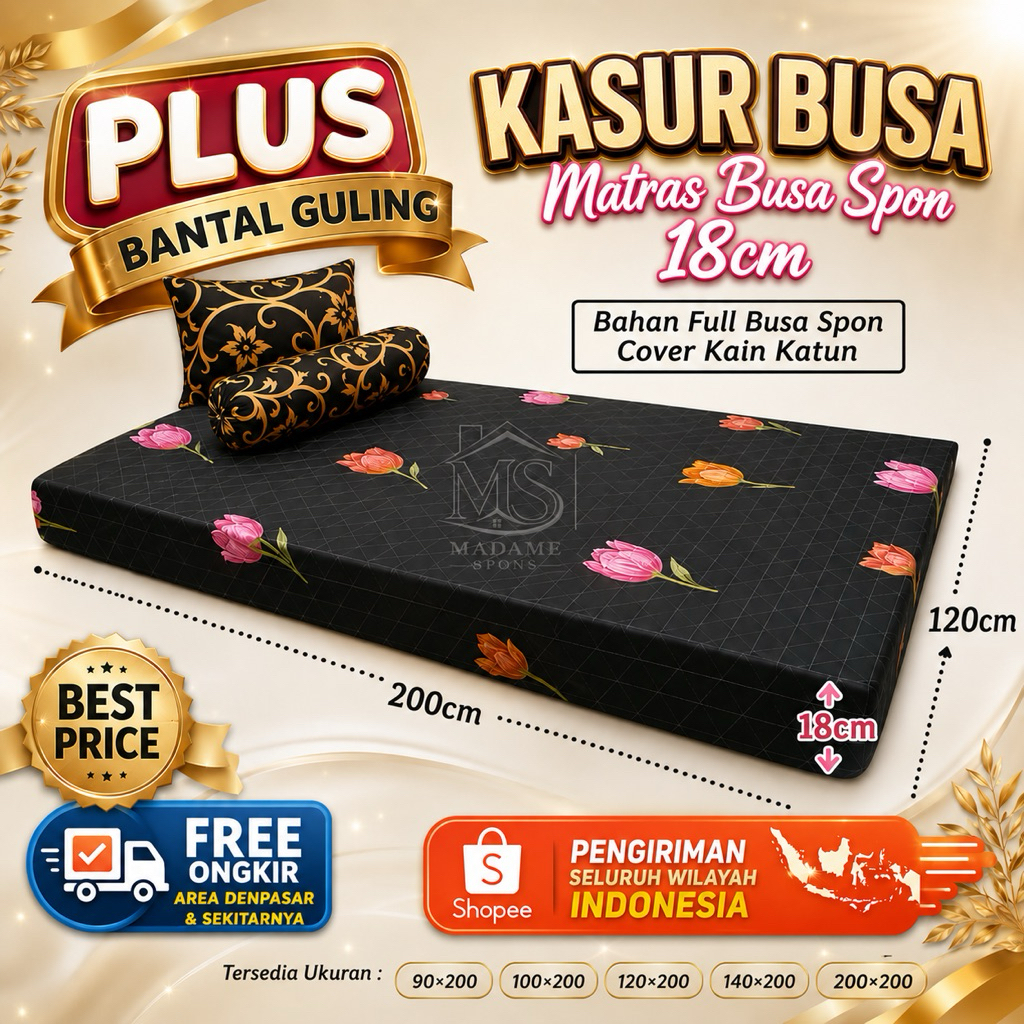 (EXTRA BANTAL+GULING) KASUR BUSA TEBAL 18cm KASUR BUSA 120×200 KASUR BUSA 160×200 KASUR BUSA MURAH M