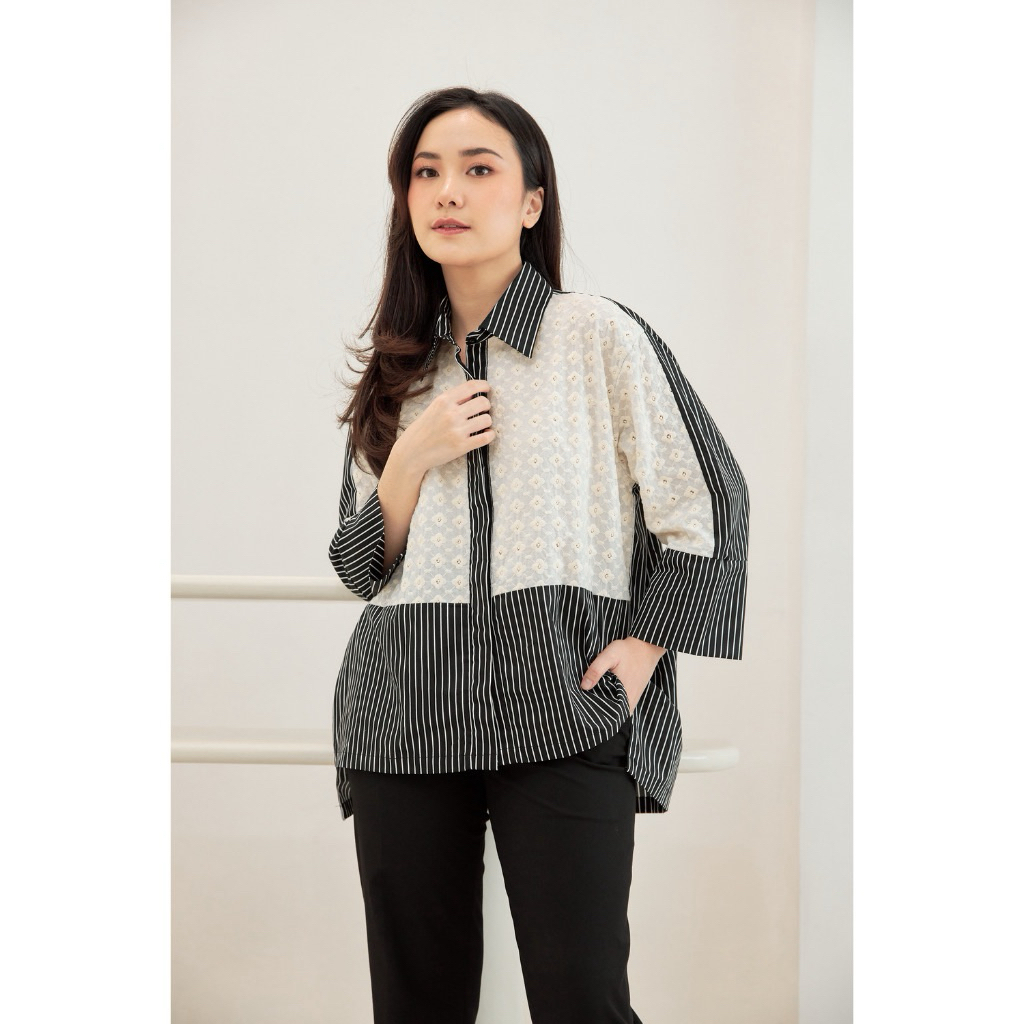 (STUDIO TUI) IRANI SHIRT BLACK