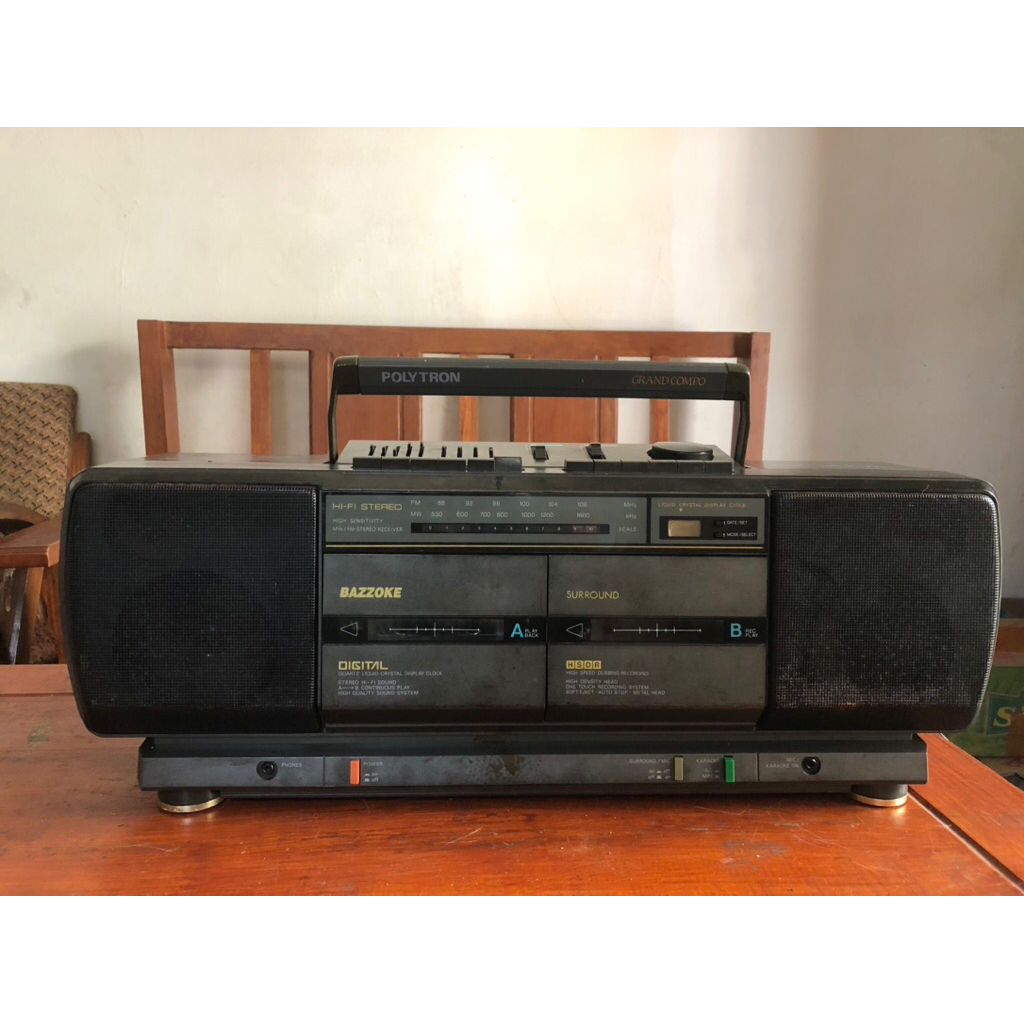 Radio compo polytron psc-37k / radio tape / pemutar kaset pita