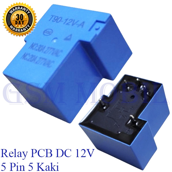 Relay PCB 5 Pin DC 12V 5 Kaki - 10005577