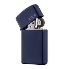 Korek Zippo 1639Zl Slim Navy Blue Logo