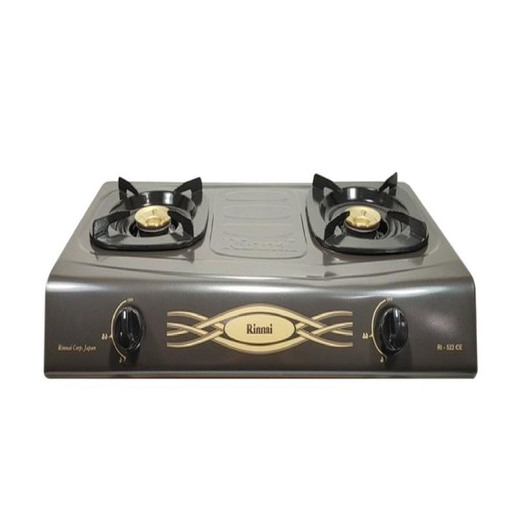 Kompor gas Rinnai 522 CE preloved. Kompor 2 tungku. Kompor Rinna preloved