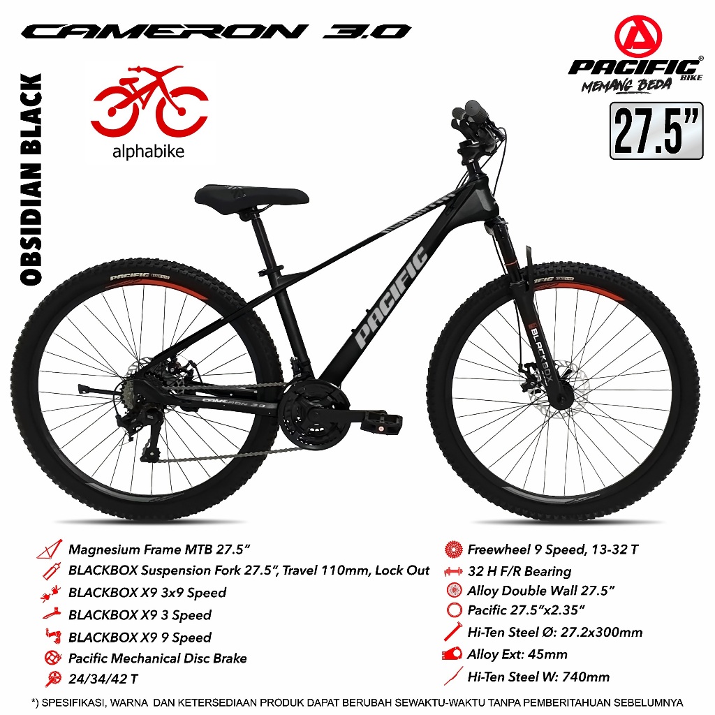 SEPEDA GUNUNG MTB 26 27.5 PACIFIC MTB CAMERON 3.0