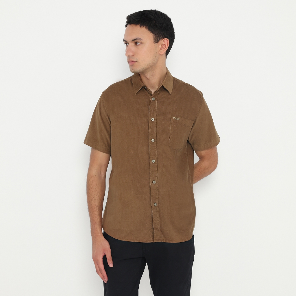 POLICE Kemeja Polos Corduroy Regular Fit Pria