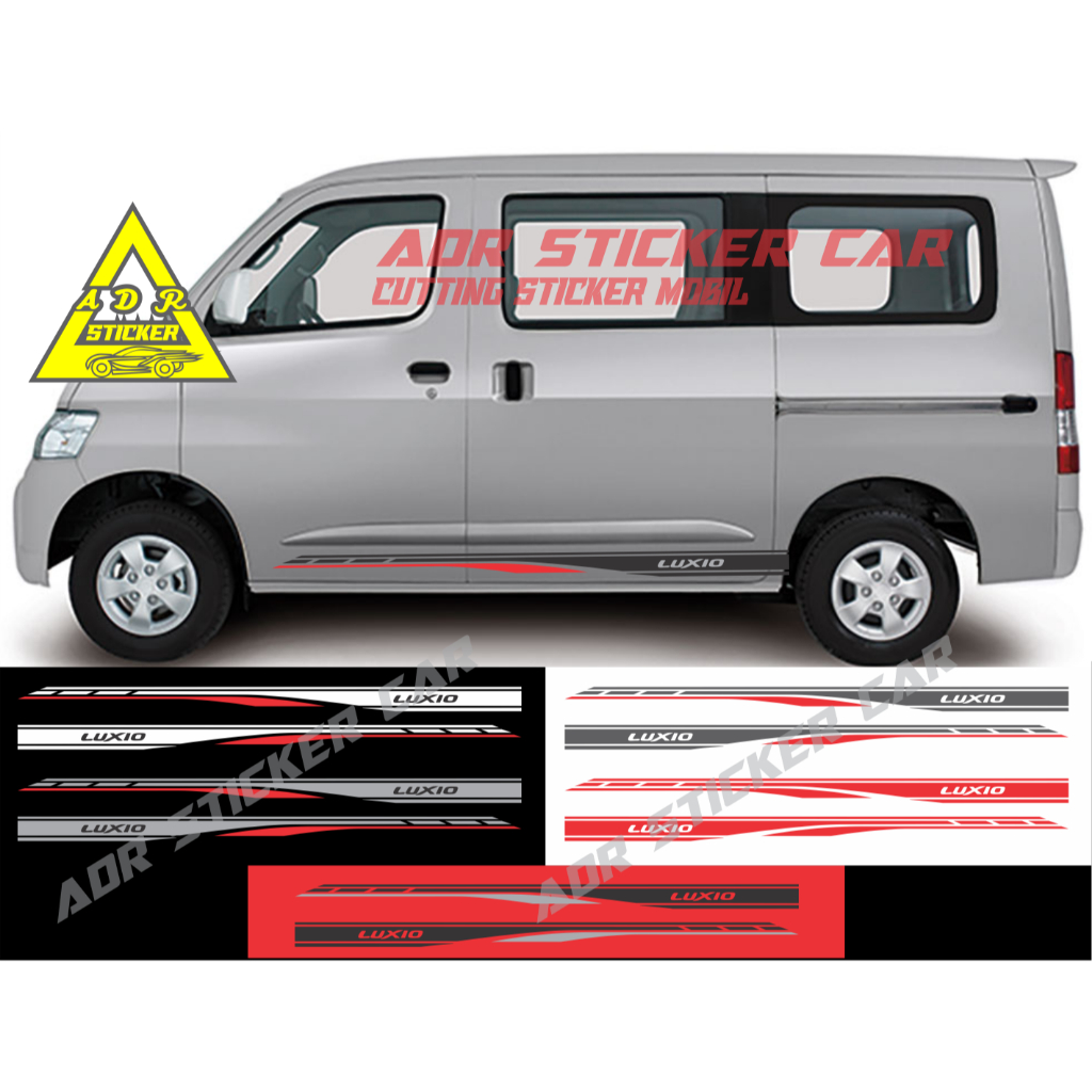 terbaru sticker mobil luxio cutting stiker body samping mobil daihatsu luxio