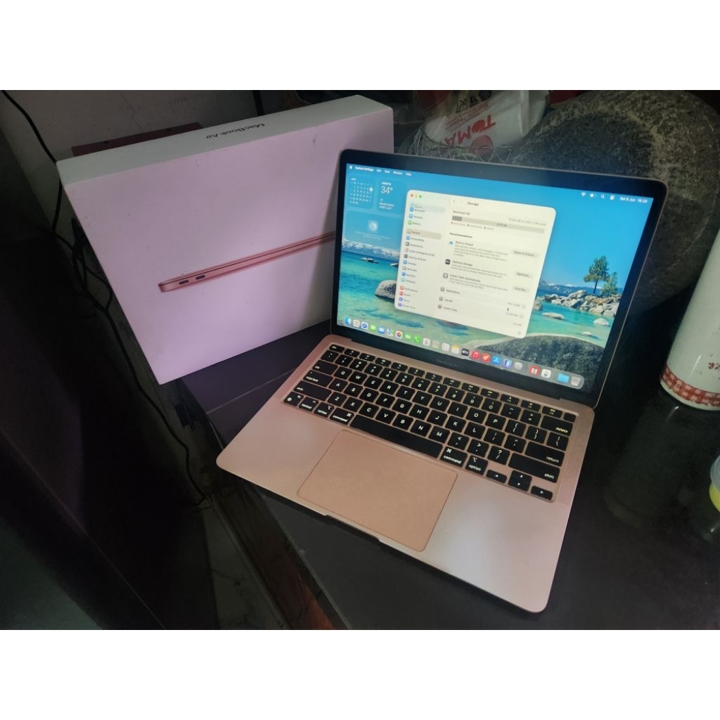 Macbook air M1 256GB 8GB fullset original secepatnyaa