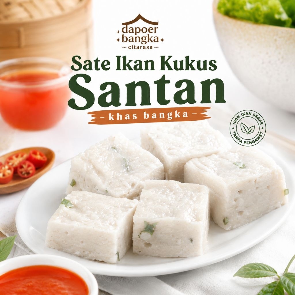 Sate Ikan Tenggiri Khas Bangka Sate Ikan Tenggiri Kukus