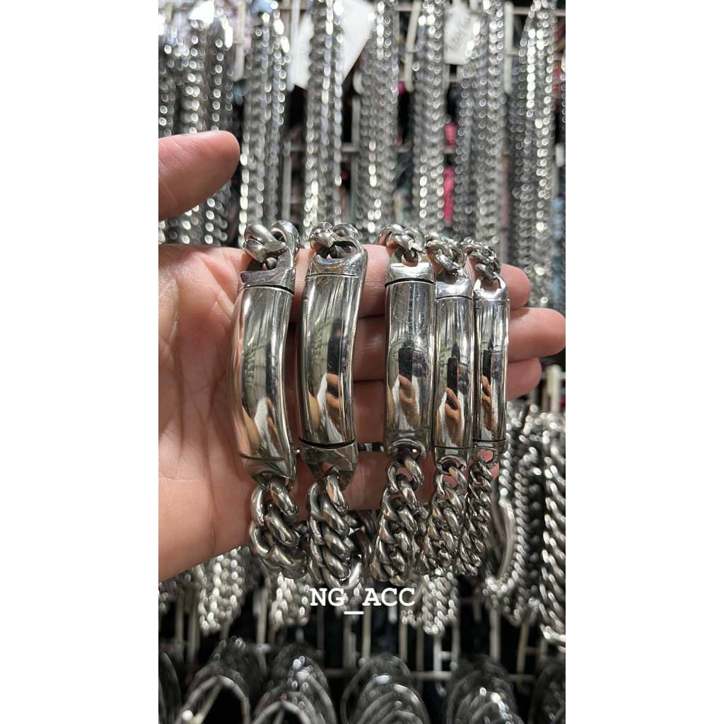 GELANG RANTAI BAJA SLUP BAJA PUTIH